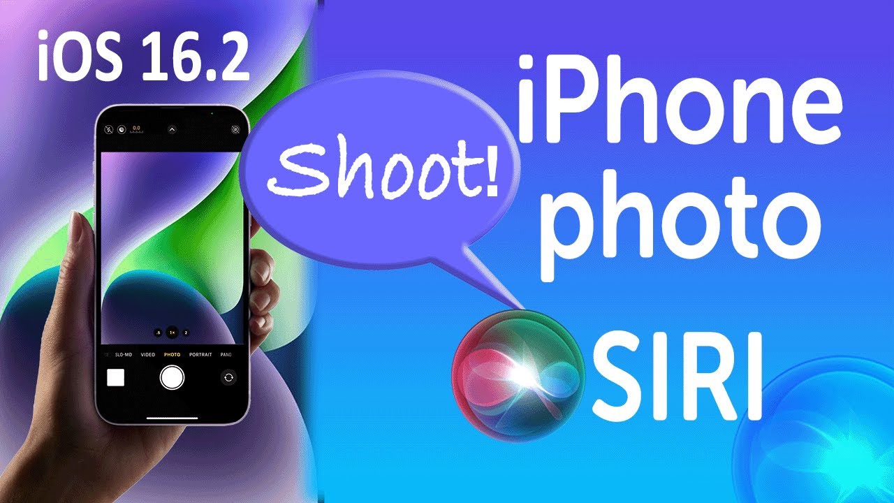 Фотосъемка на iPhone с помощью голосовой команды Siri iOS16.2