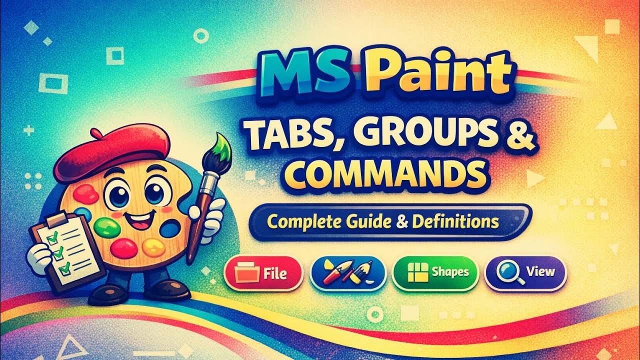 MS Paint Tabs, Groups & Commands – Complete Guide