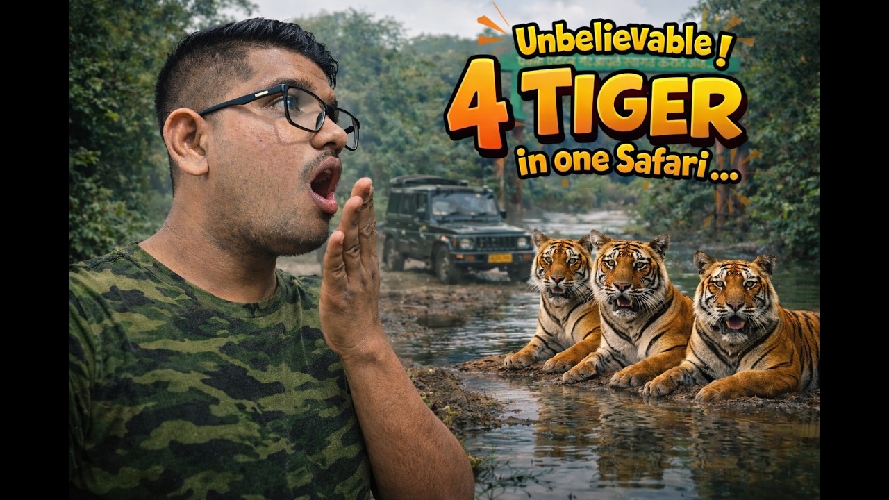 4 Tigers in One Frame 😱 | Rare Tiger Sighting at Umred Pauni Karhandla Wildlife Sanctuary |
