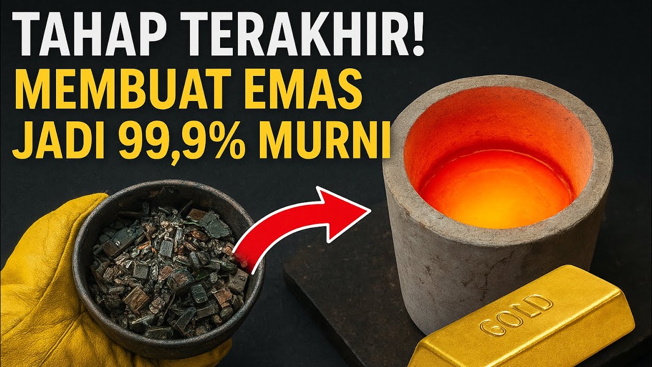 Tahap Terakhir! Cara Membuat Emas Hasil Limbah Elektronik Jadi 99,9% Murni!