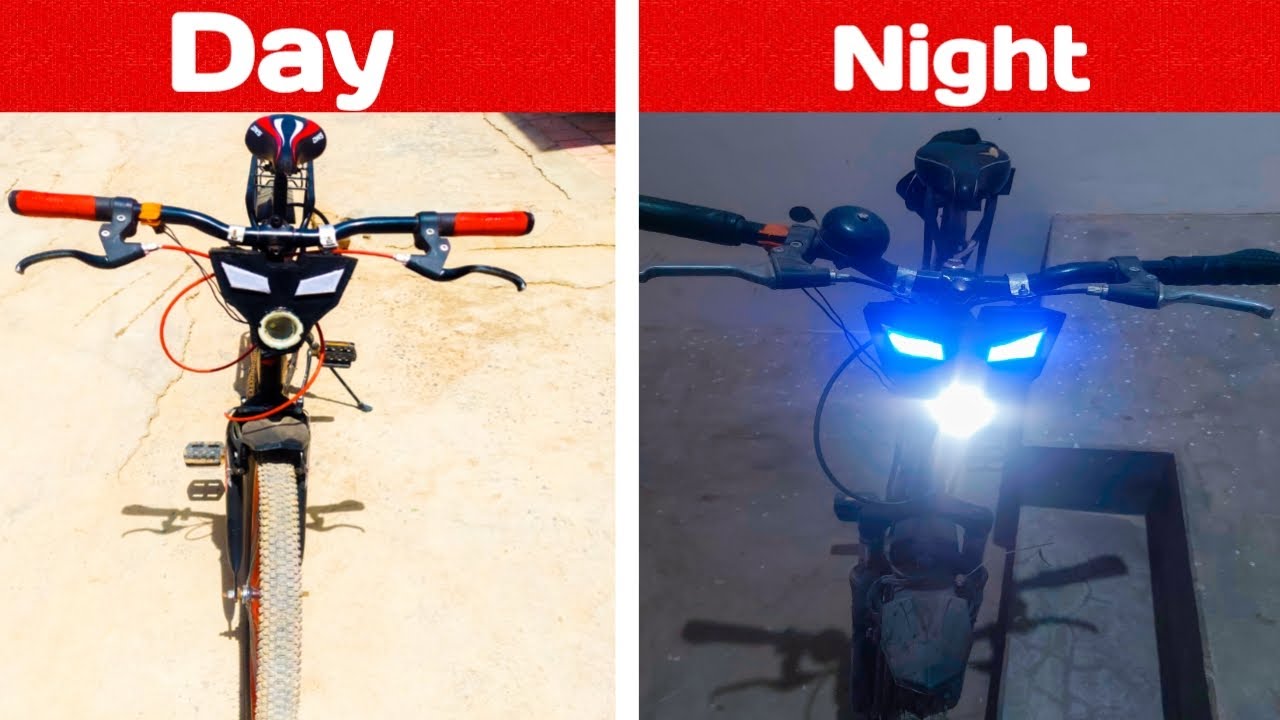 How to make a Cardboard Face with light ll how to make cycle head light at home