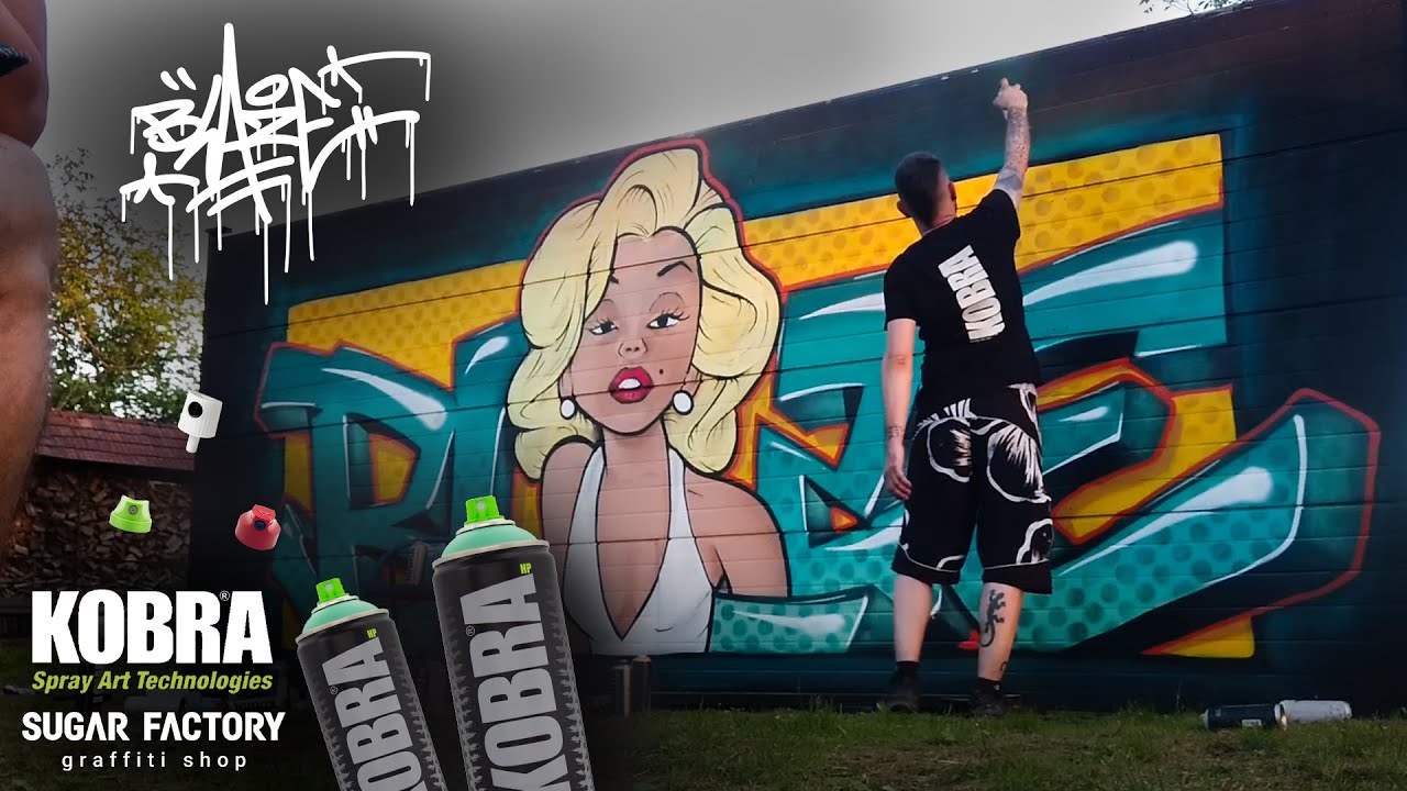 Marilyn Blaze GRAFFITI painting; Blaze at Legrad Jam 2025 💥