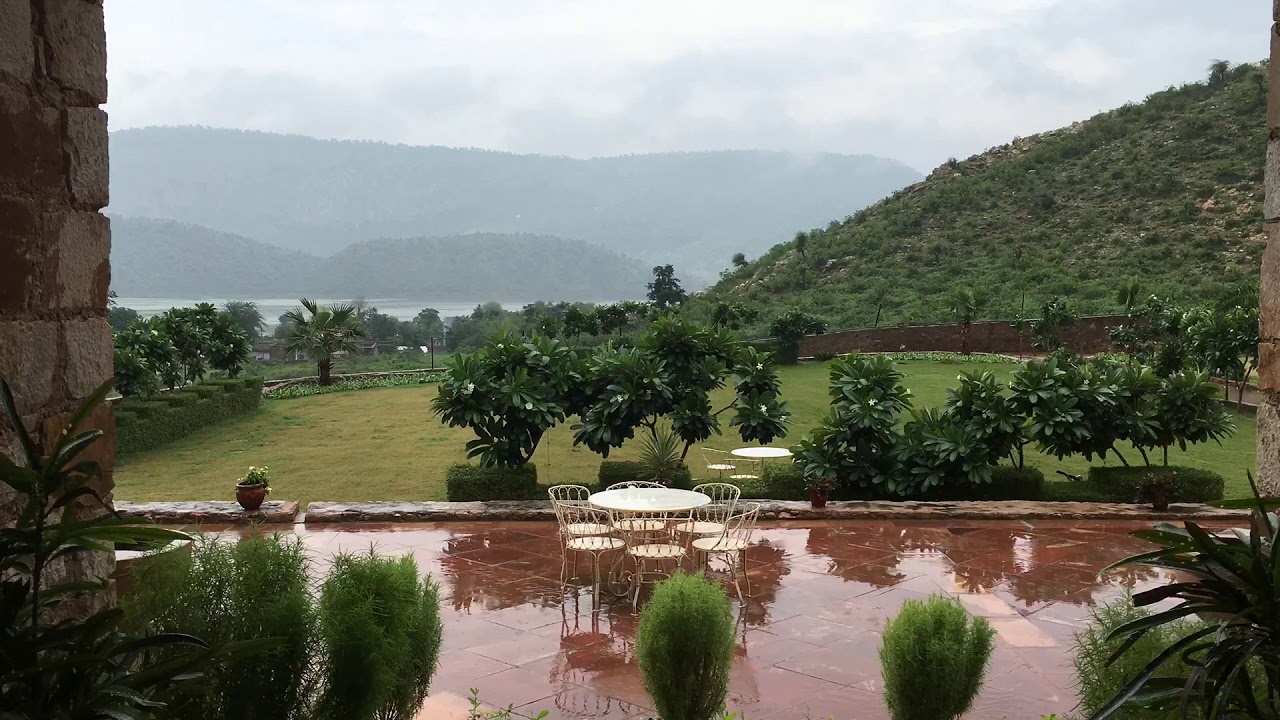 Monsoon bliss at Ram Bihari Palace, Heritage Hotel, Siliserh Lake, Rajasthan.