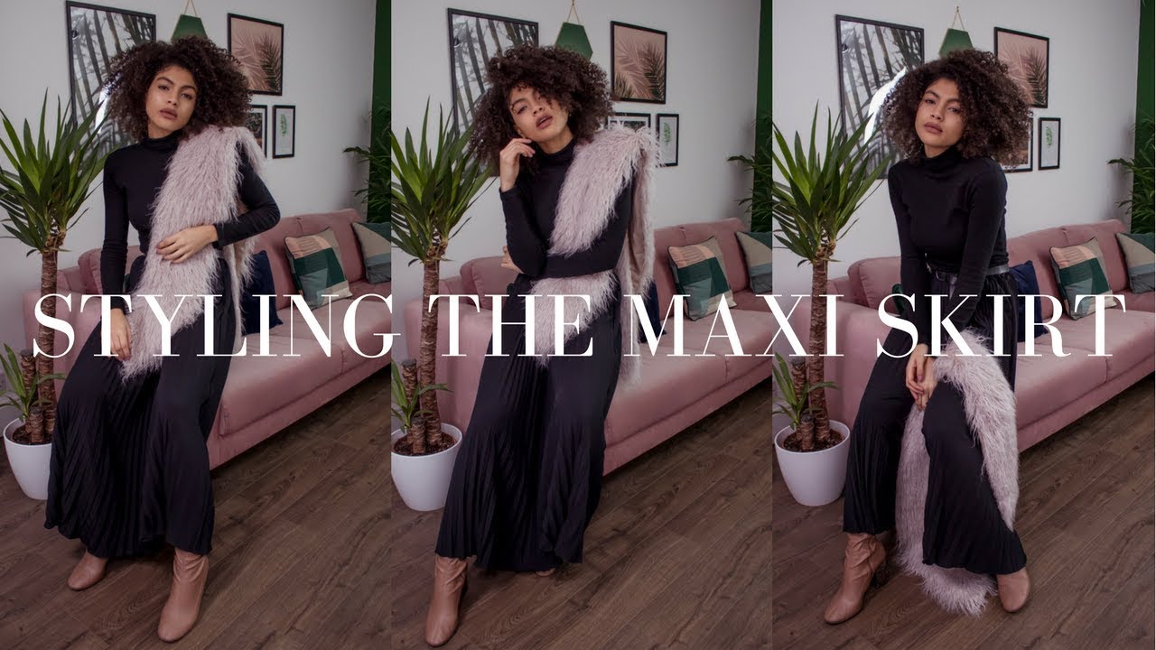 WAYS TO WEAR A MAXI SKIRT IN WINTER | Samio