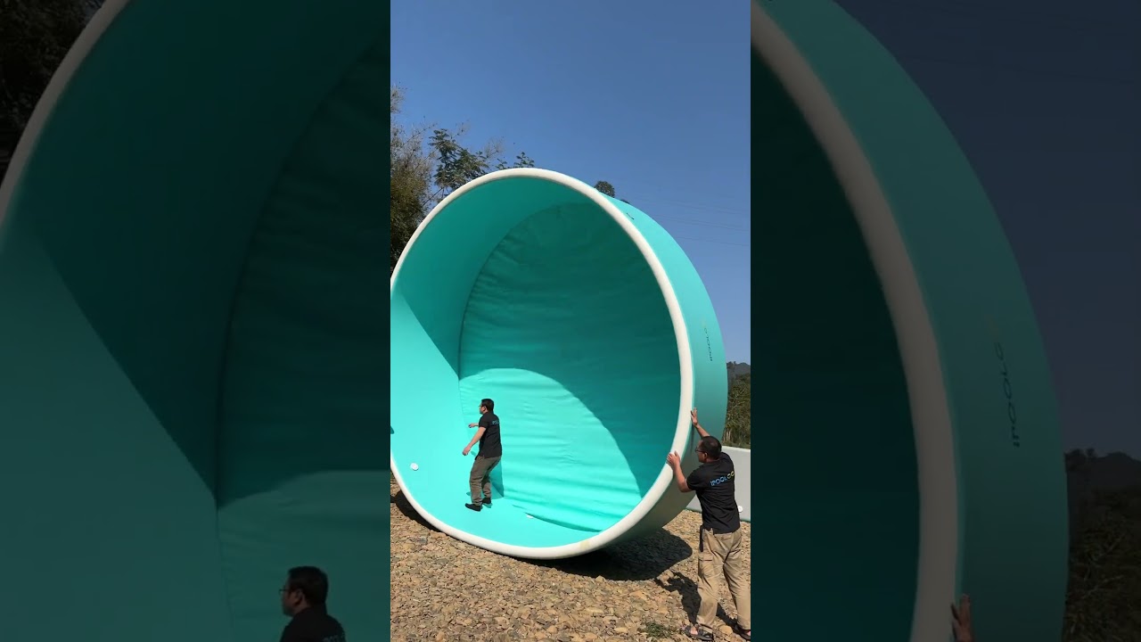 Enjoy outdoor life with IPOOLGO inflatable pool 🏊 16.5*5ft size quickly set it up