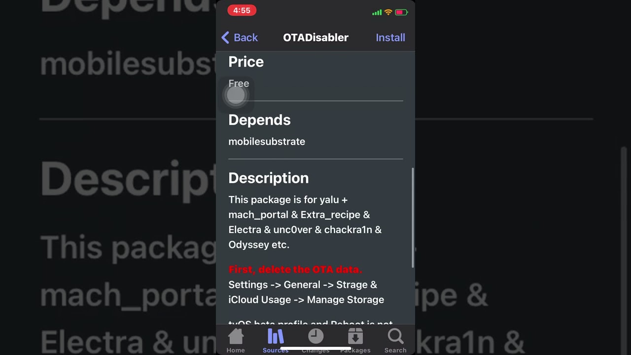 Disable all OTA Update badges with OTA Disabler Tweak😊