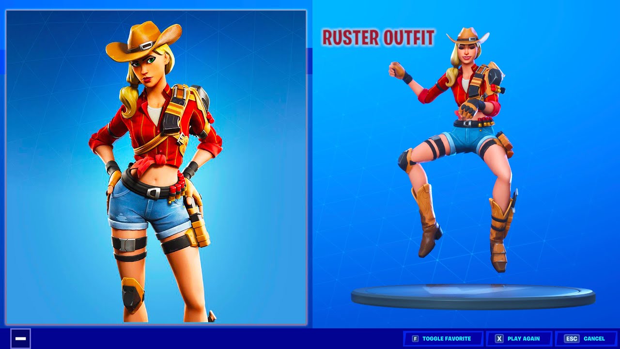FORTNITE *RUSTLER* SKIN SHOWCASE (BACKBLINGS AND EMOTES)