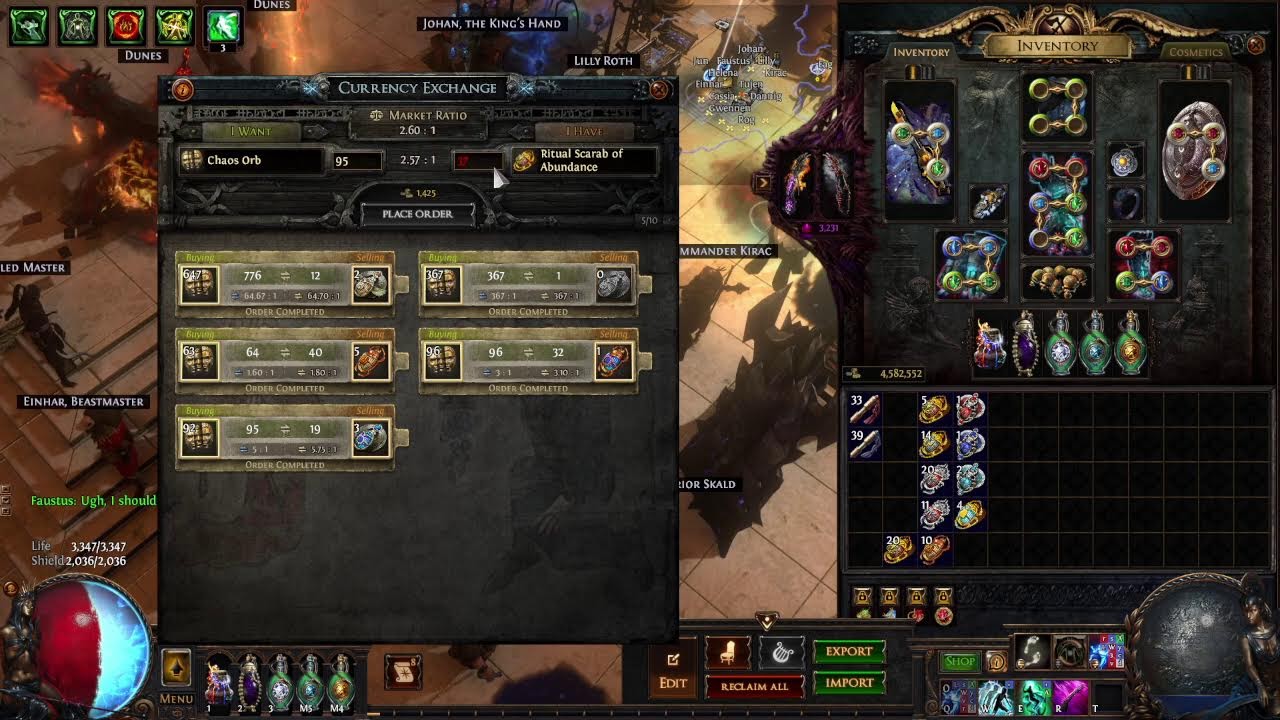 poe 1 Legacy of Phrecia ele hit ฟามscarab กับsetup idol ที่ดีที่สุด และแพงเห้ๆ