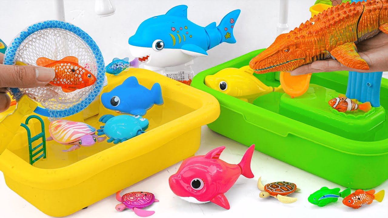 [Toy asmr] RC Shark & Crocodile & Snake & Mosasaurus & Alive Aquarium ASMR Satisfying with Unboxing
