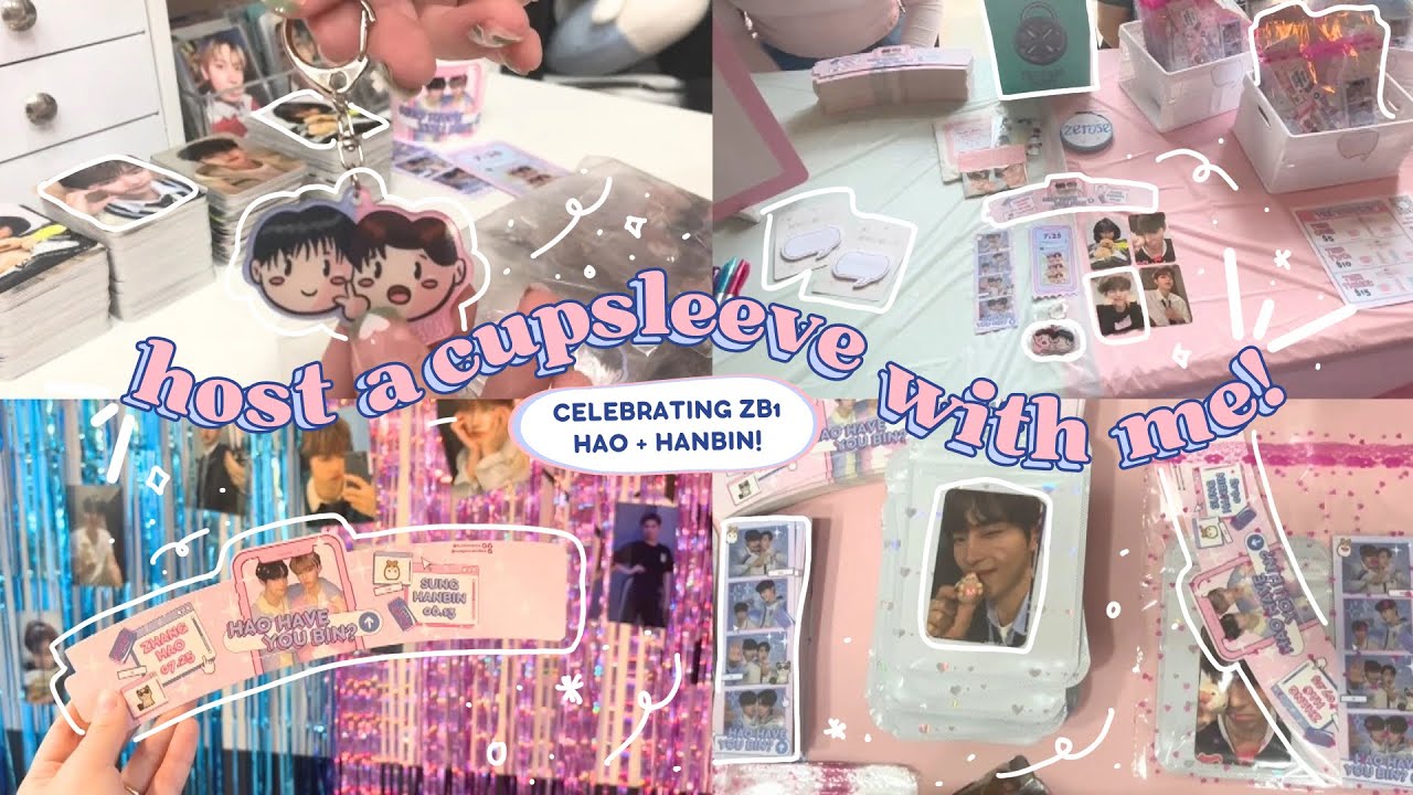🌸✨ HOST A CUPSLEEVE WITH ME! - zhang hao + sung hanbin zb1 birthday cupsleeve !