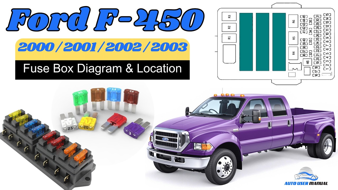 Fuse Box Location & Diagrams : Ford F-450 2000 / 2001 / 2002 / 2003 Owner's Manual