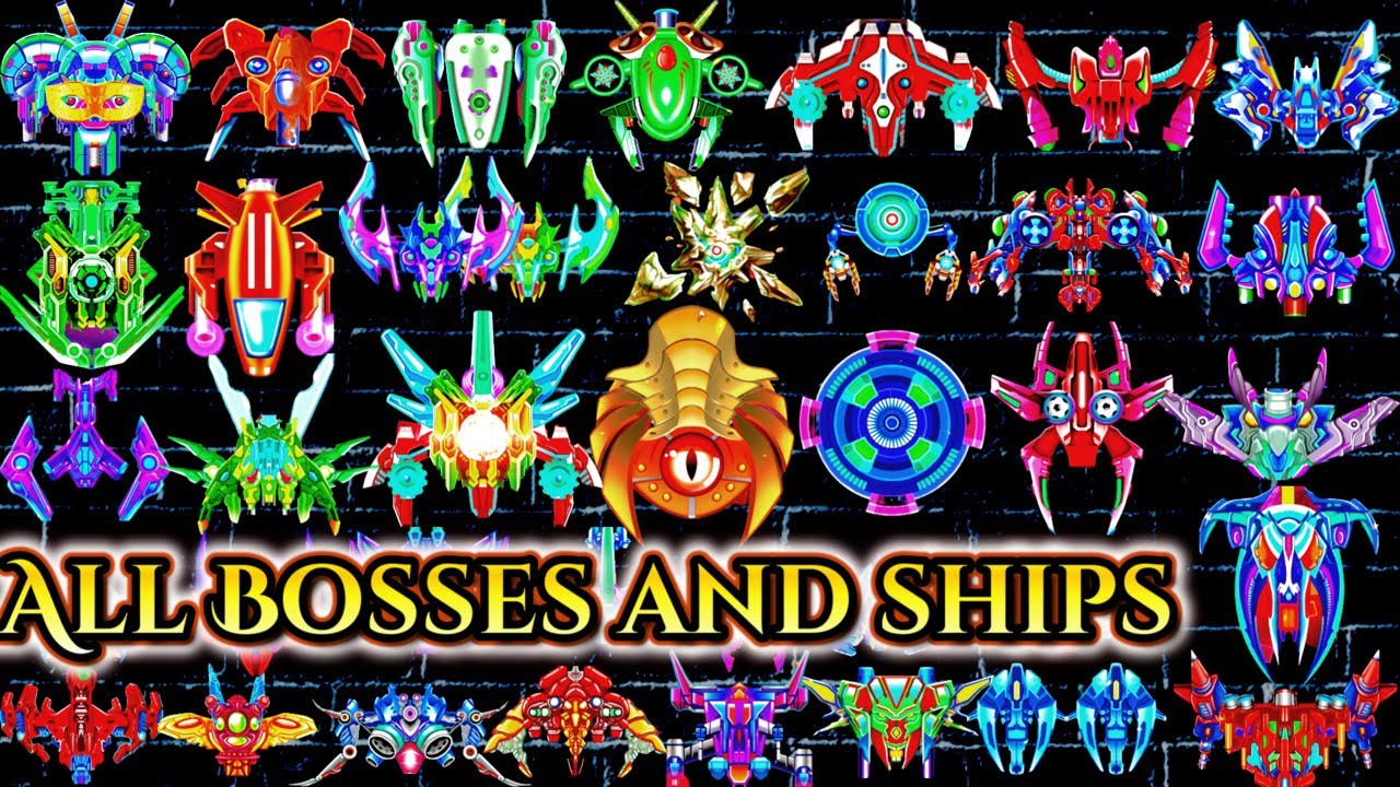 Galaxy Attack Alien Shooter All Bosses 1 To 45 and All Ships Unlocked @classiccrashes