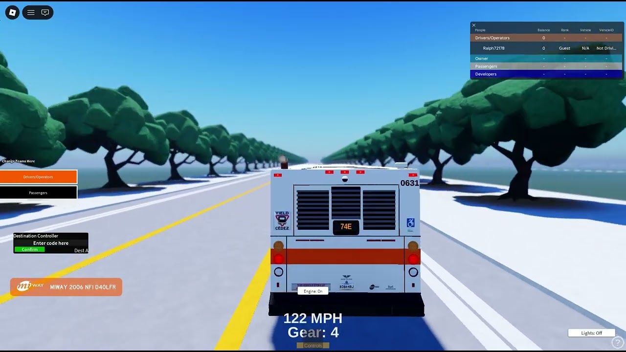 RETIRED MiWay ROBLOX 2006 New Flyer D40LFR 0631 Route 74E Explorer to Renforth Station
