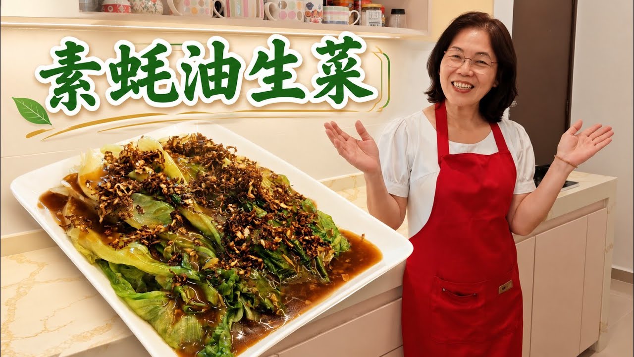 生菜也能这么香？素蚝油一炒就懂｜Stir-Fried Lettuce with Vegetarian Oyster Sauce