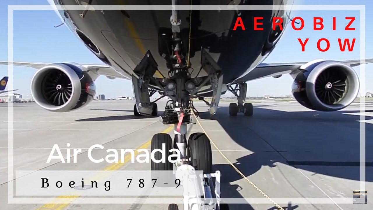 Air Canada Boeing 787 Dreamliner Push Back at YYZ, Toronto International Airport