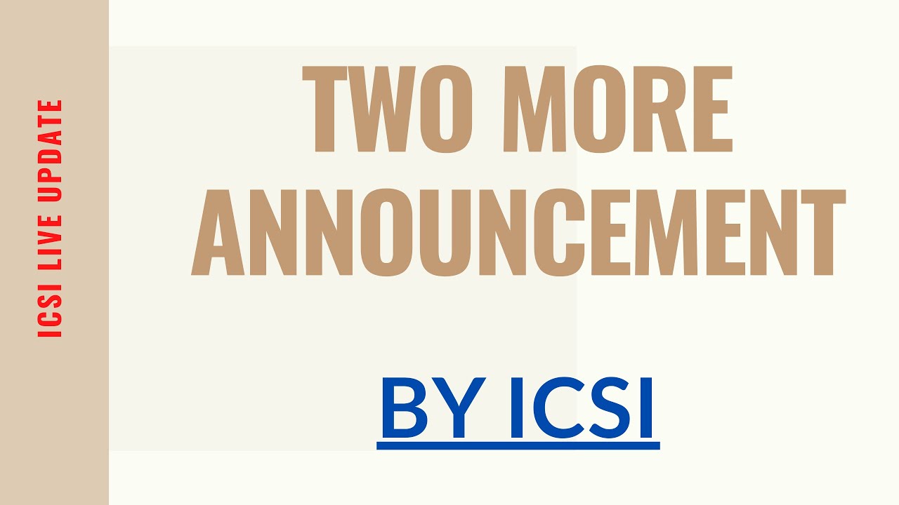 Most Important Announcement for CS students #ICSI