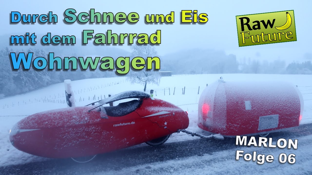 Mit dem Fahrradcamper durch den Schnee! 🥶Rutschende Reifen und klirrende Kälte! (MARLON Folge 06)