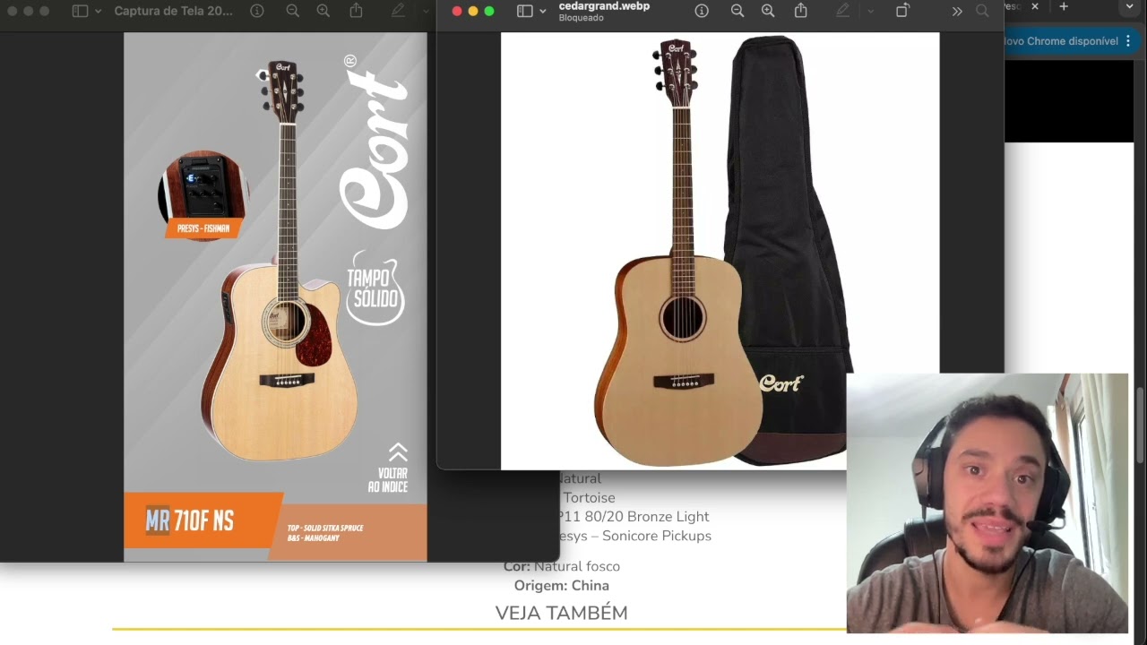 Comparativo Violão Cort MR710f vs Cort Cedar Grand
