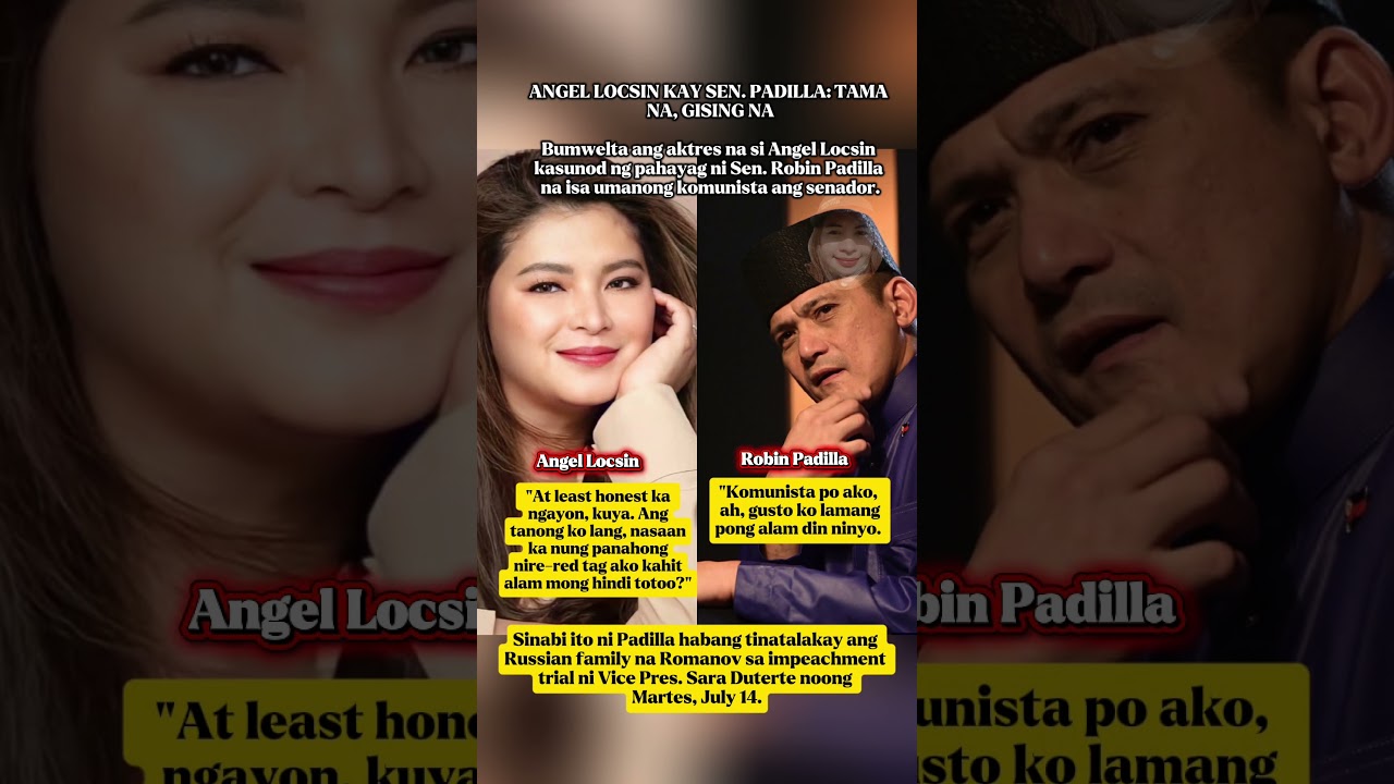 ANGEL LOCSIN KAY SEN. PADILLA: TAMA NA, GISING NA #shorts