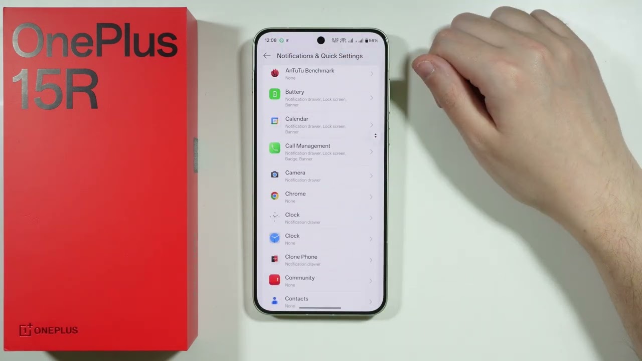 OnePlus 15R: Как отображать/скрывать содержимое уведомлений на экране блокировки