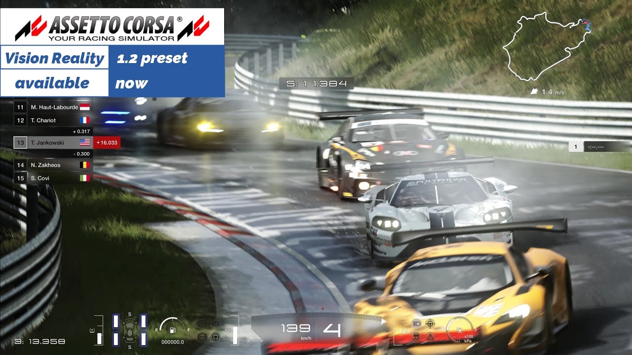 Assetto Corsa 2023 with Vision Reality 1.2 Reshade and Pure 0.180 graphic mods Tutorial RTX 4090