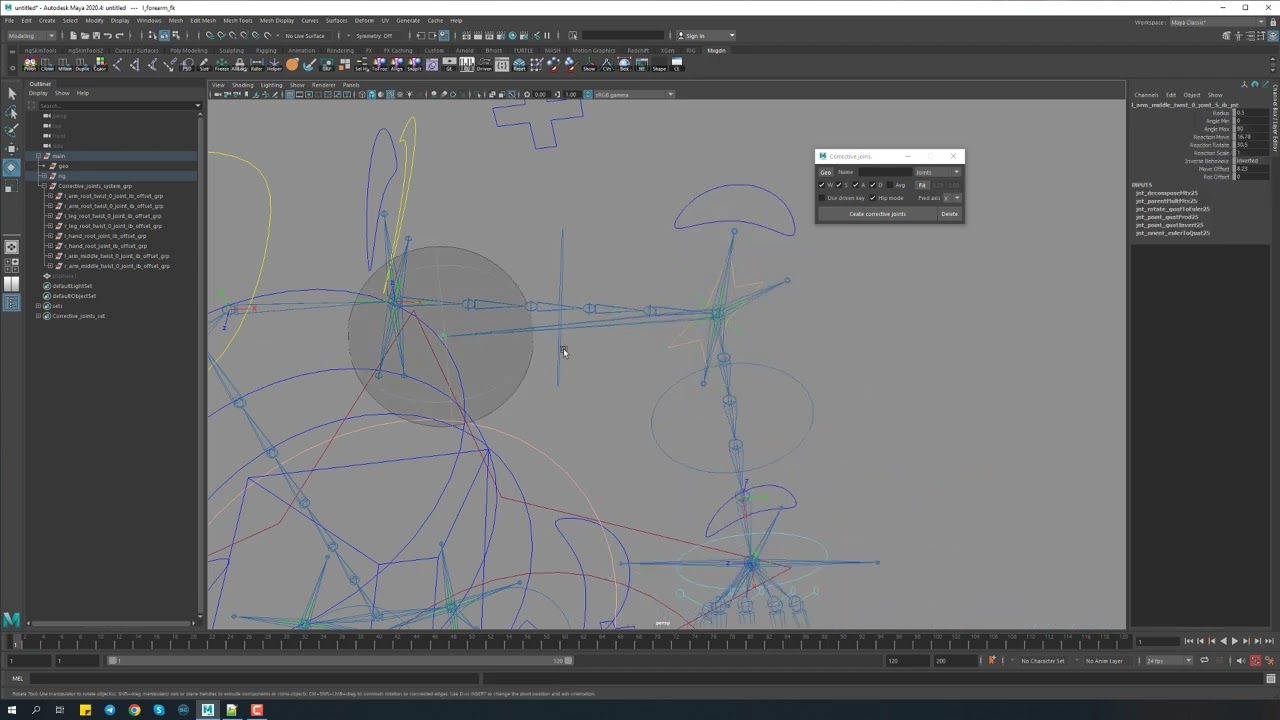Corrective Joints (Maya script)