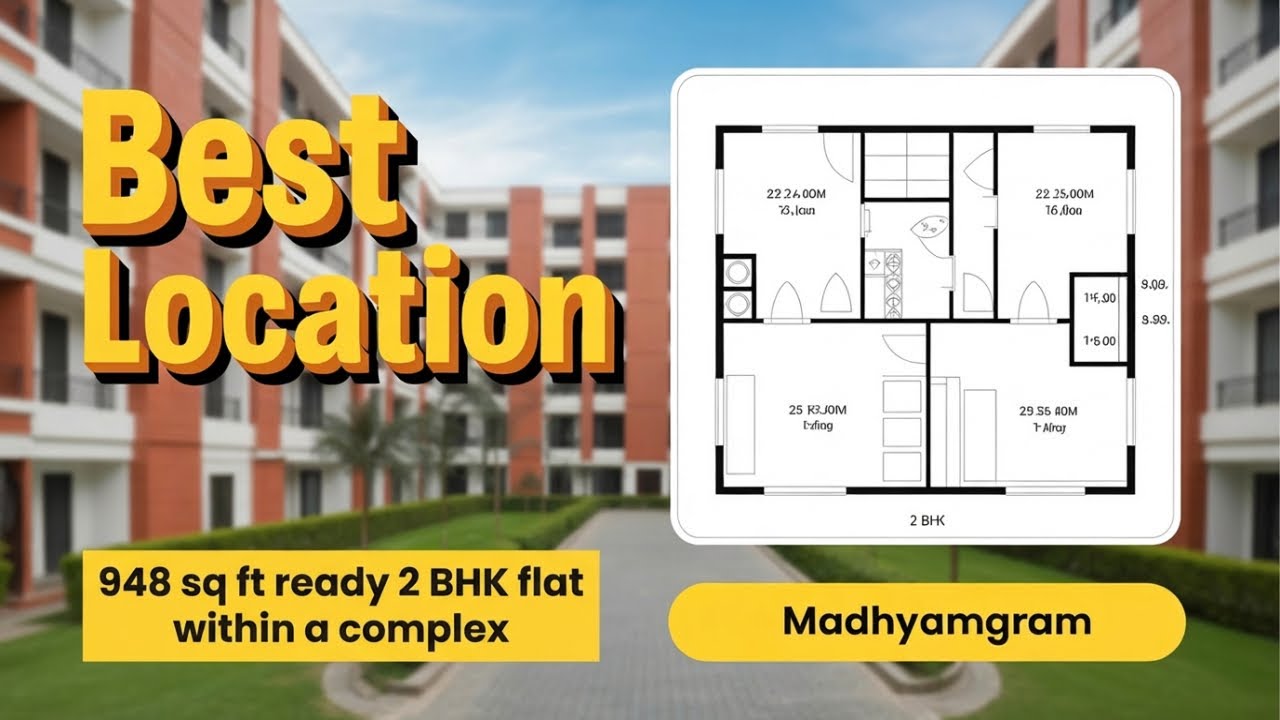 Best 2 BHK Flat in Madhyamgram 948 Sqft Resale Immediate Possession I Ready to move 2 BHK flat