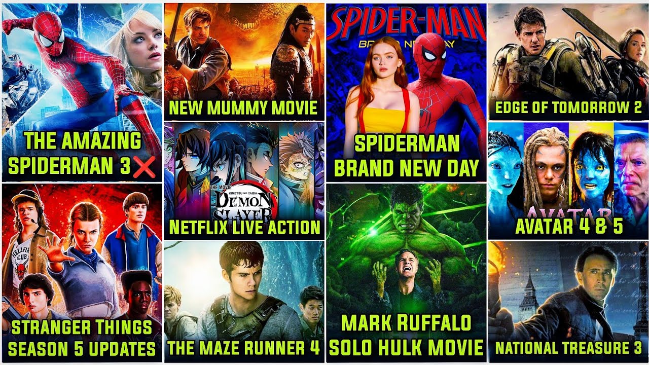 Stranger Things S5 : Spiderman 4 : Hulk Movie : TASM 3 : The Mummy 4 : Demon Slayer : Marvel News