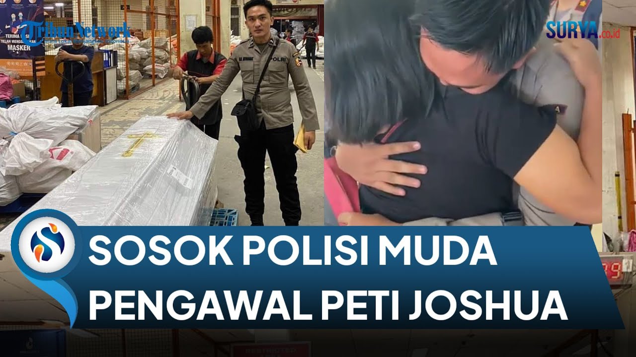 SOSOK POLISI PENGAWAL PETI JENAZAH BRIGADIR J,  PELUK IBU ALMARHUM SAAT TIBA DI BANDARA, SIAPA DIA?