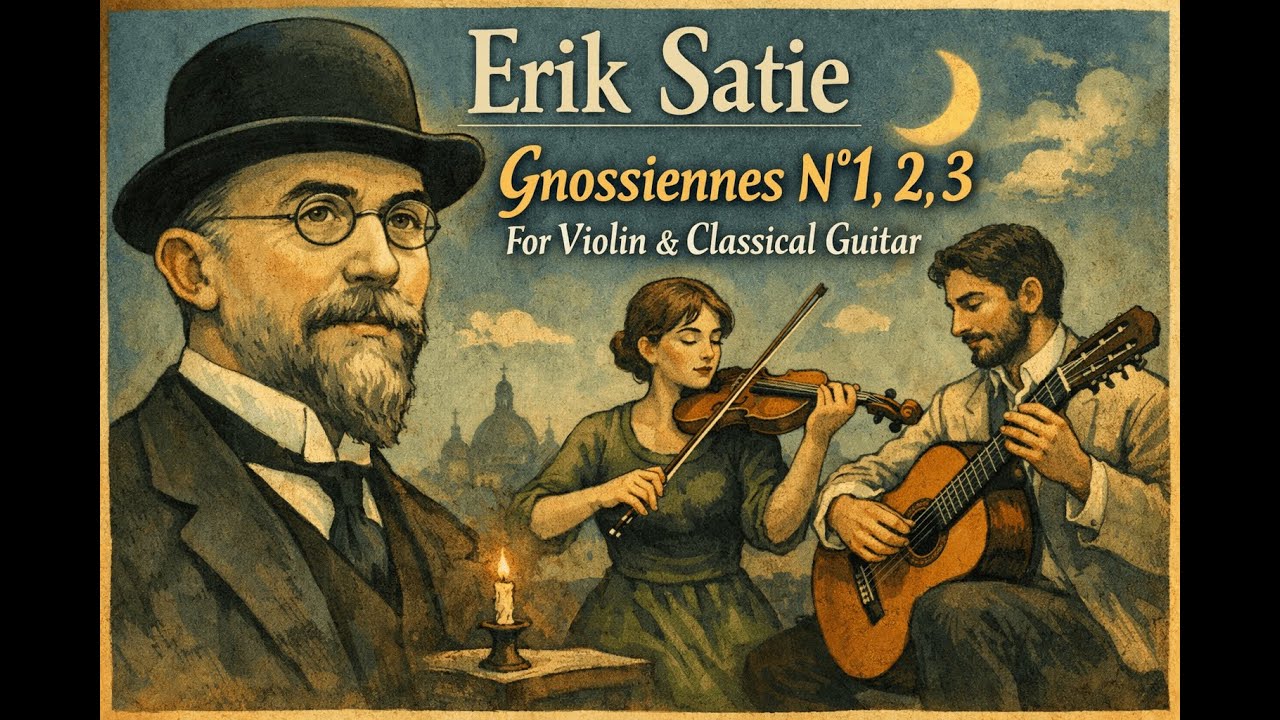 Erik Satie - Gnossiennes Nº1, 2, 3. For Violin and Classical Guitar.