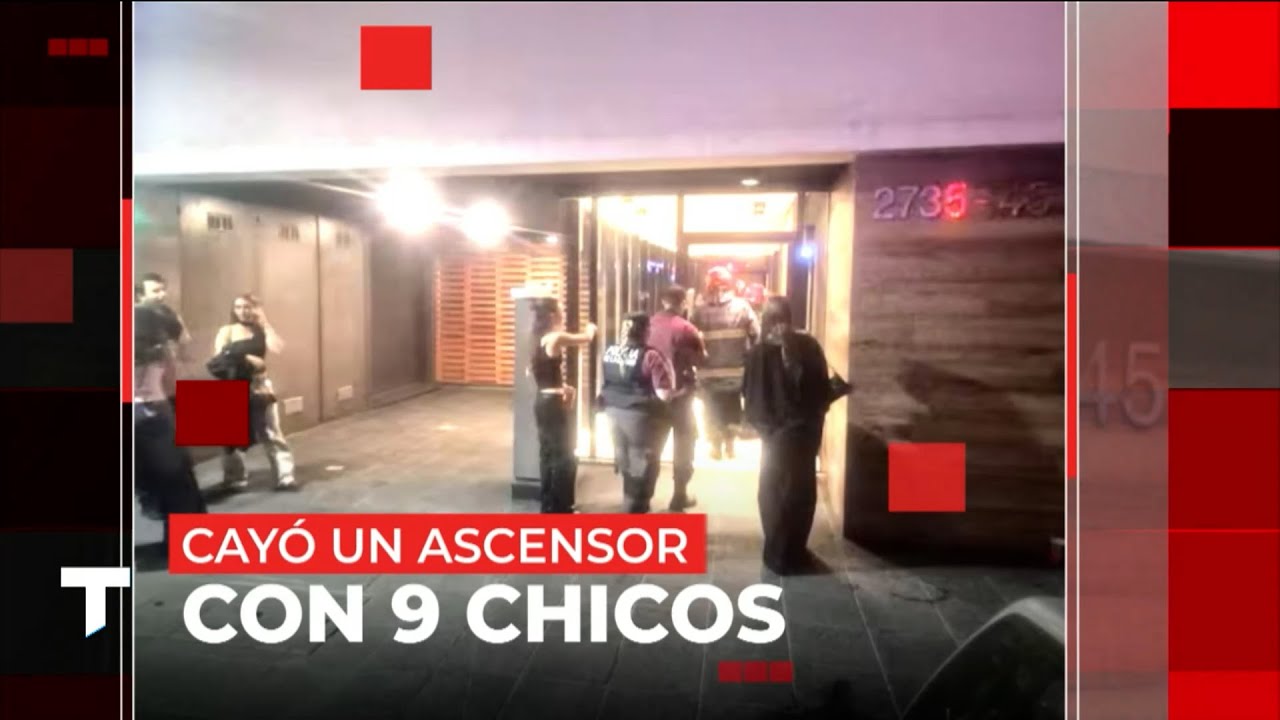 Impactante accidente: un ascensor cay&oacute; con 9 chicos en un edificio en Palermo