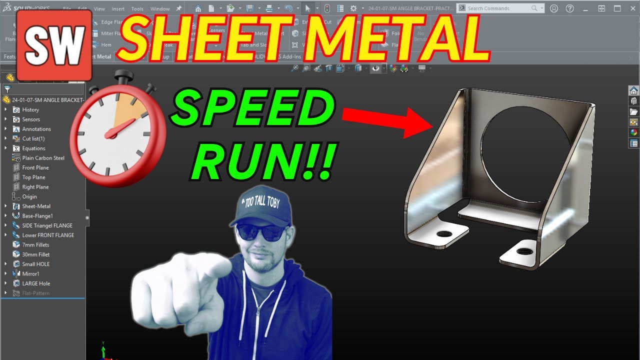 SOLIDWORKS Sheet Metal SPEED RUN!!