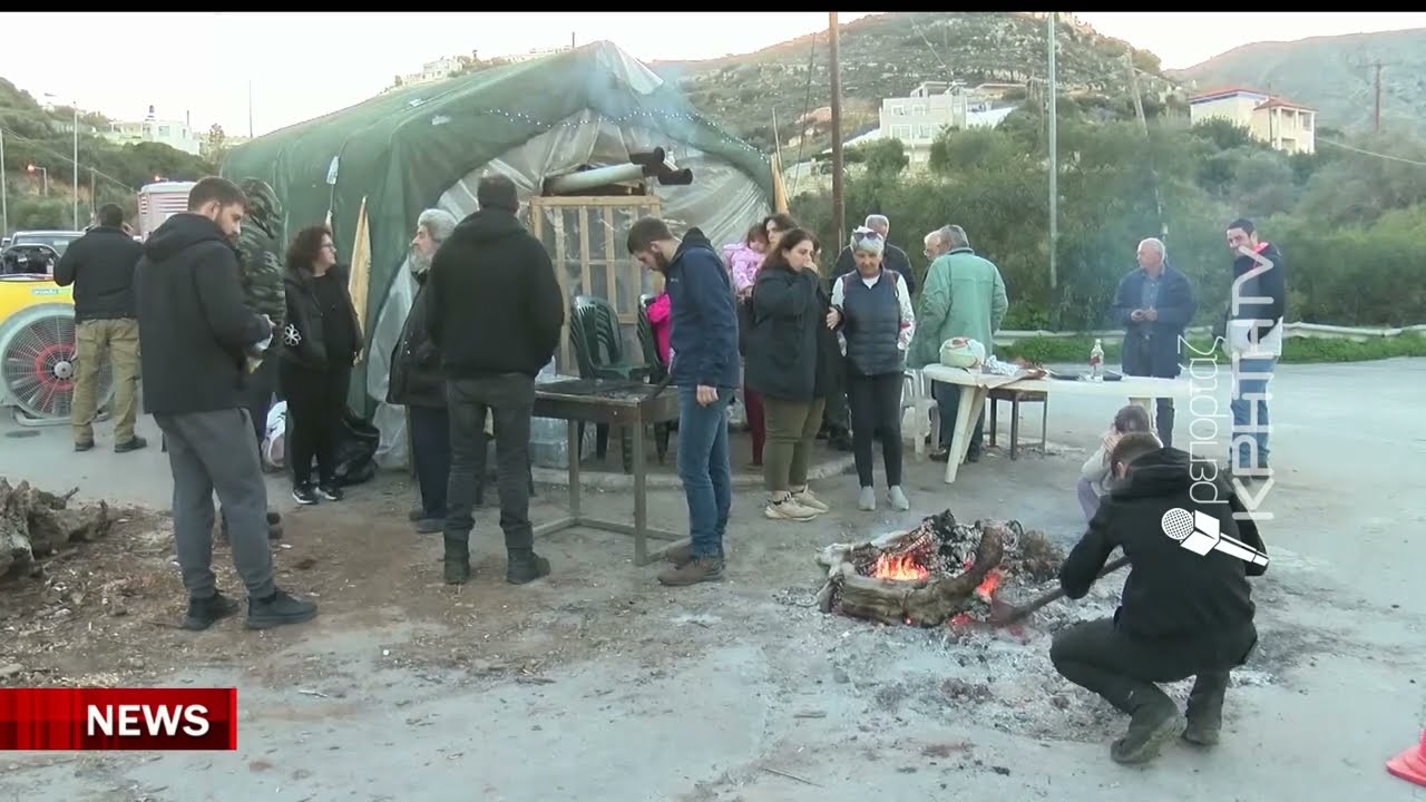 Στους δρόμους ο αγροτικός κόσμος των Χανίων