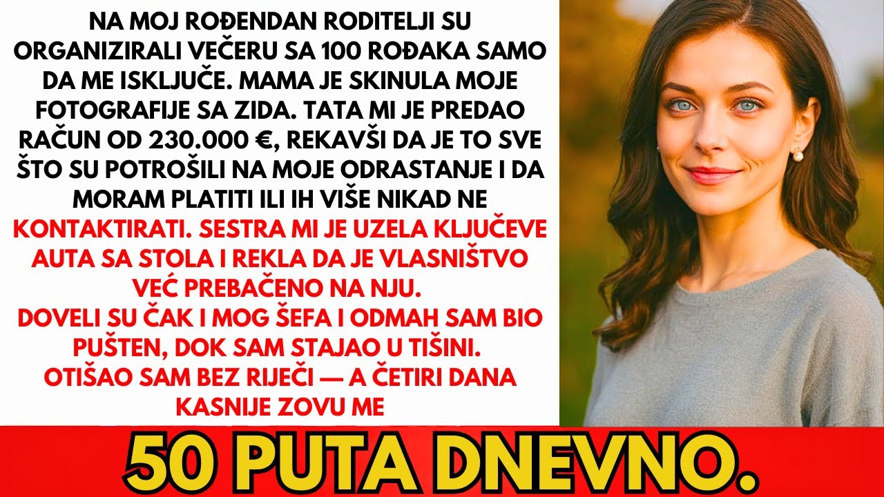 Na Moj Rođendan Roditelji Su Pozvali 100 Rođaka Samo Da Me Javno Odbace...