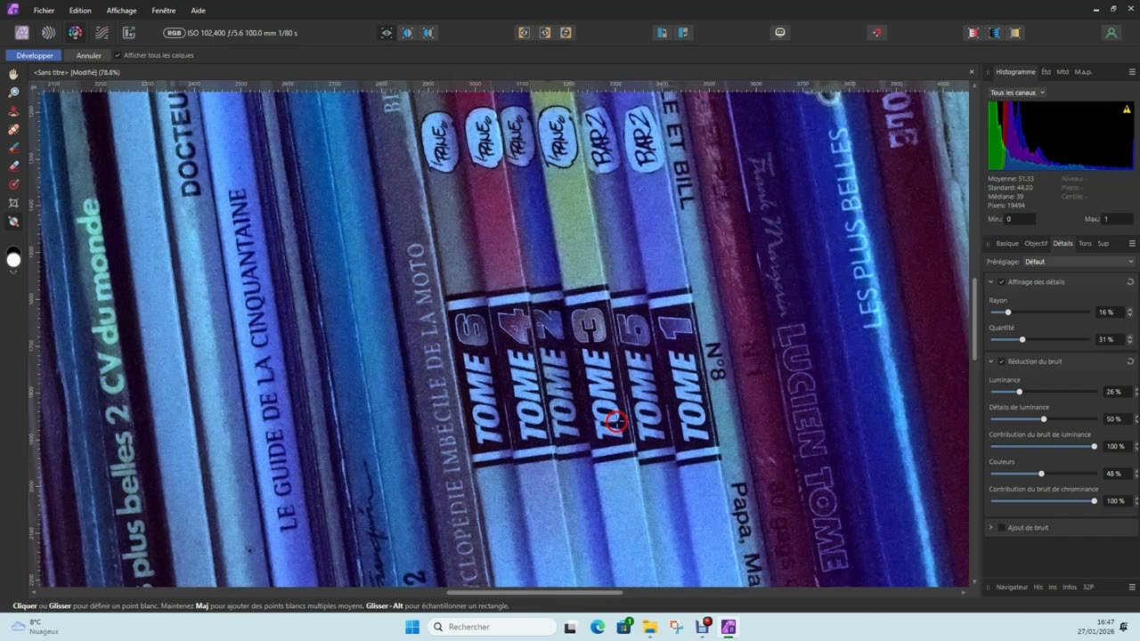 Gestion du bruit avec Affinity photo