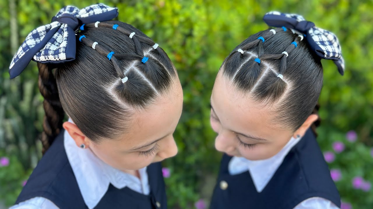 Idea de peinado para la escuela 💙