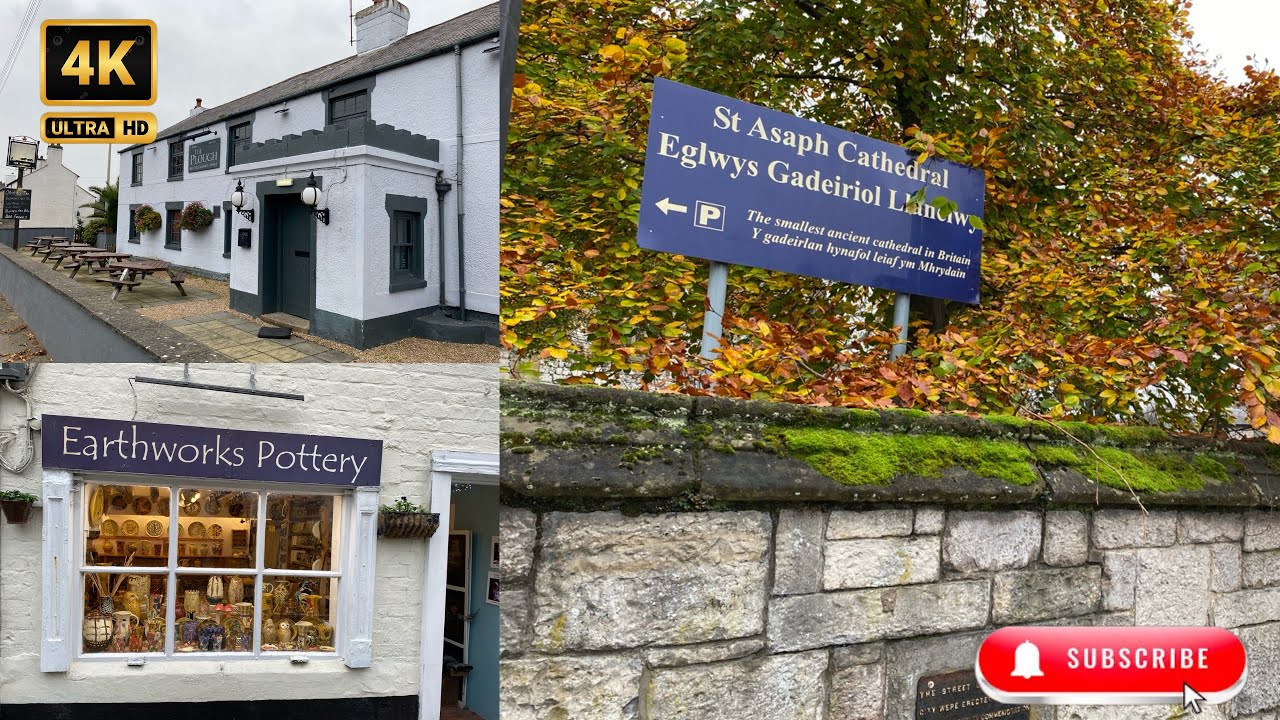 St Asaph North Wales (Llanelwy)| Walking Tour | MY GRAVEYARD FRIGHT | SMALLEST Cathedral UK |