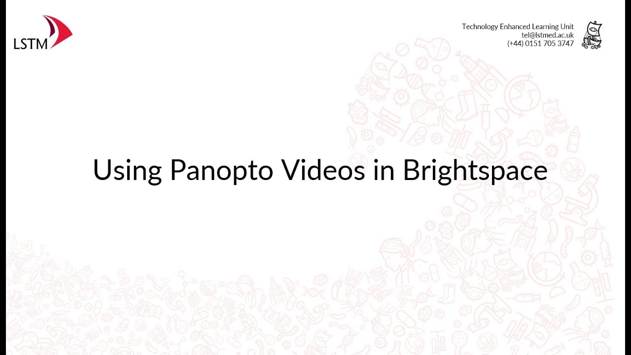 Using Panopto videos in Brightspace