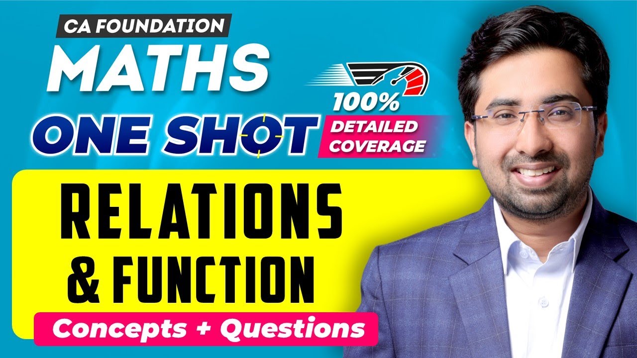 CA Foundation Maths Booster Revision | Relations & Functions | Aman Khedia - Your Maths Buddy