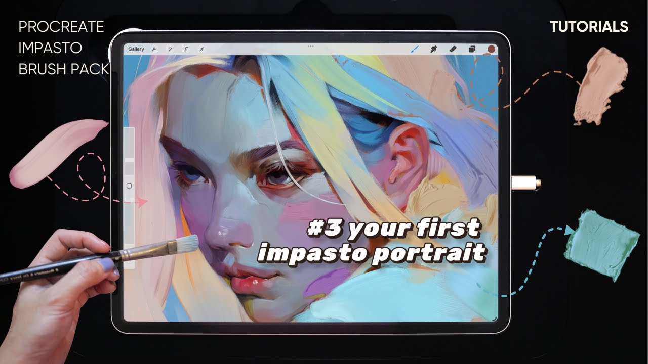 Turn your Procreate portraits into 3D Oil Paintings! : Impasto Brush Pack Tutorial 3