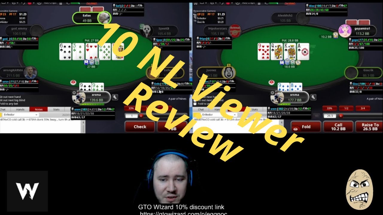 Eggnoc's Zoom Community Poker session reviews! #8 Xrsma vs 10nl on PokerStars!