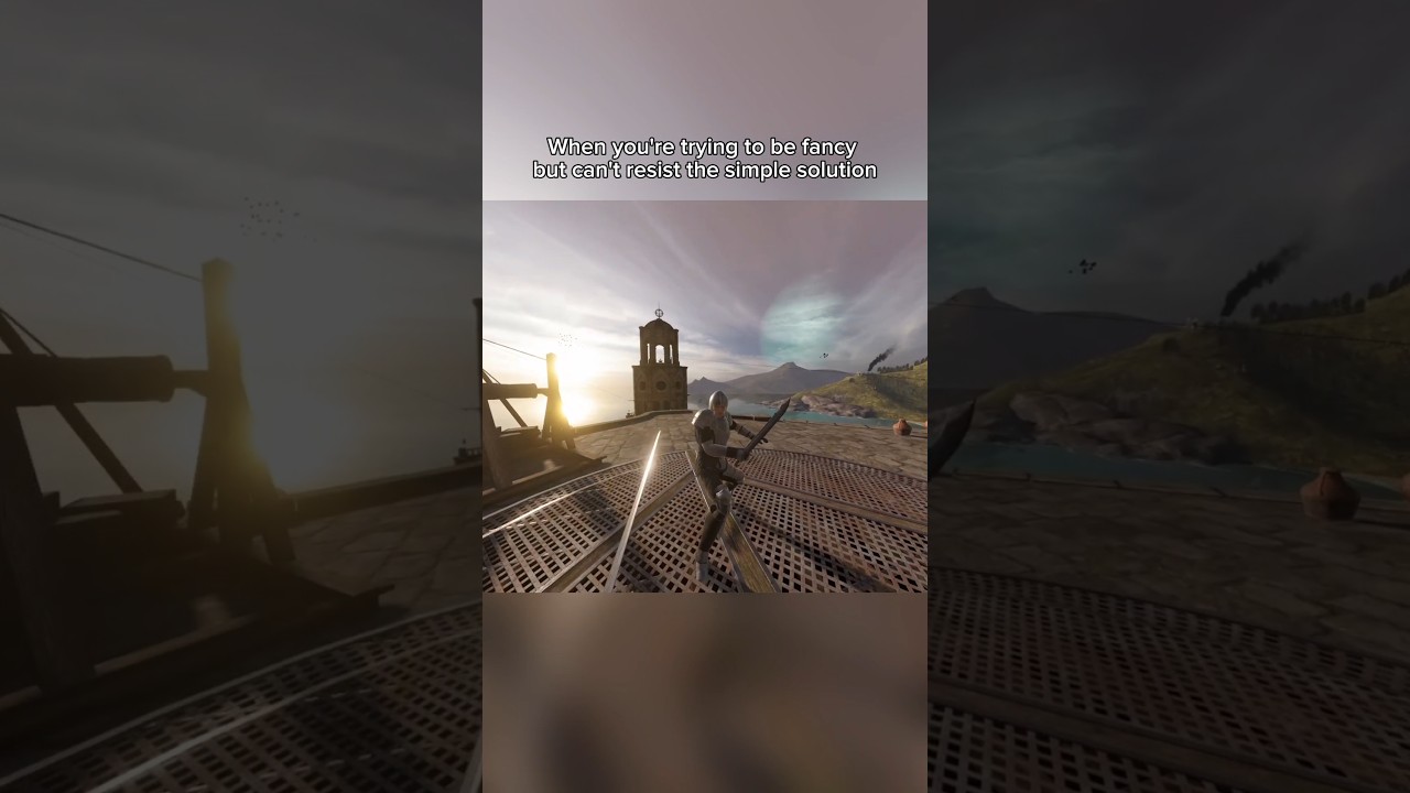 When you're trying to be fancy but can't resist the simple solution - Blade & Sorcery