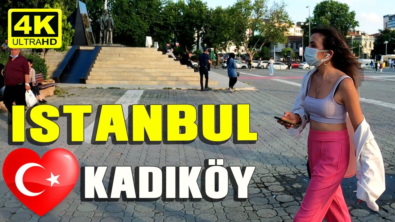 Istanbul Walk in KADIK&Ouml;Y PIER | Walking Tour | 8 July 2021|4k UHD 60fps