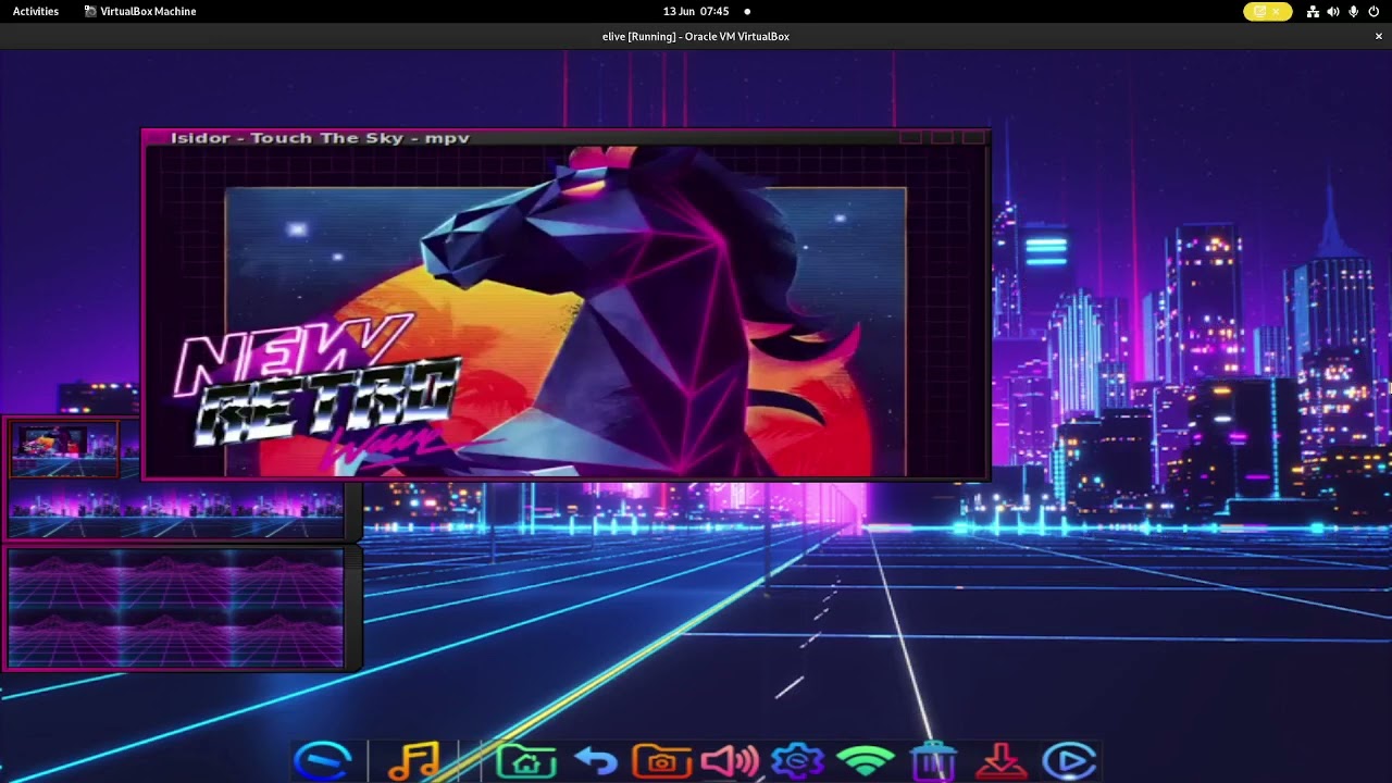 Elive CD Retrowave Belgian Linux Review Music Party 2023 06 13 07 38 17