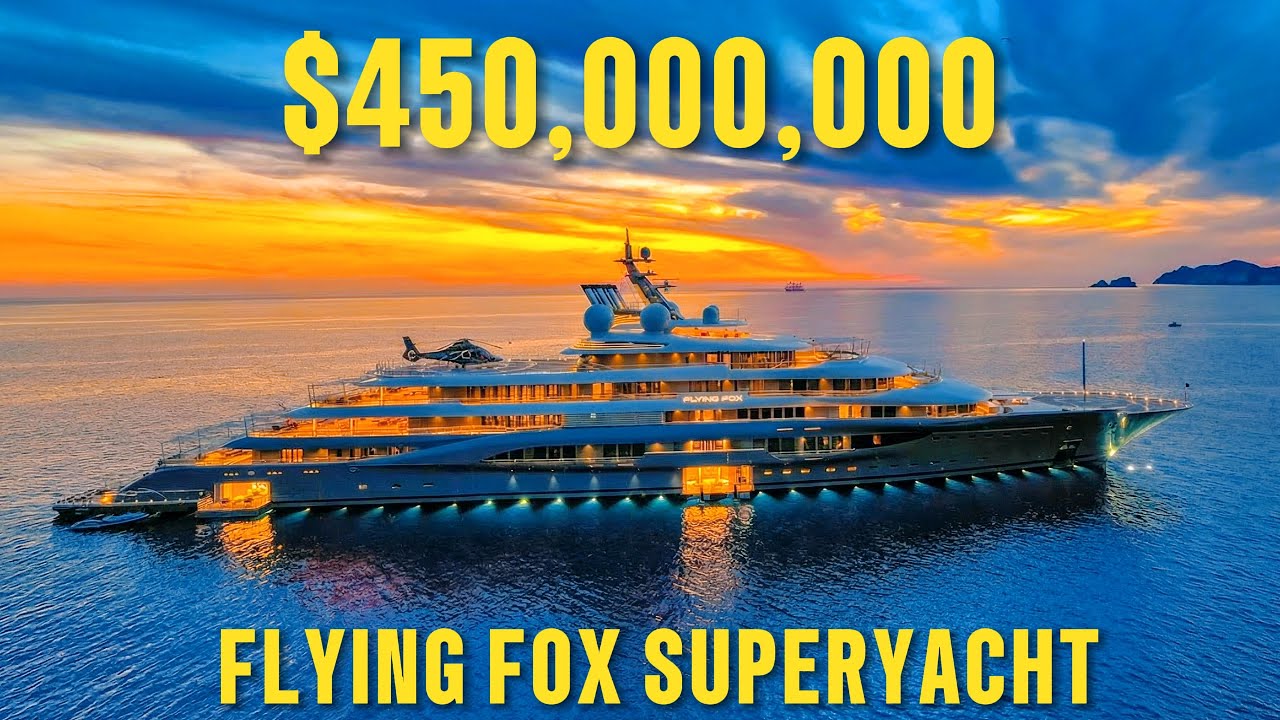FLYING FOX Yacht Tour: крупнейшая в мире суперяхта стоимостью 450 000 000 долларов.