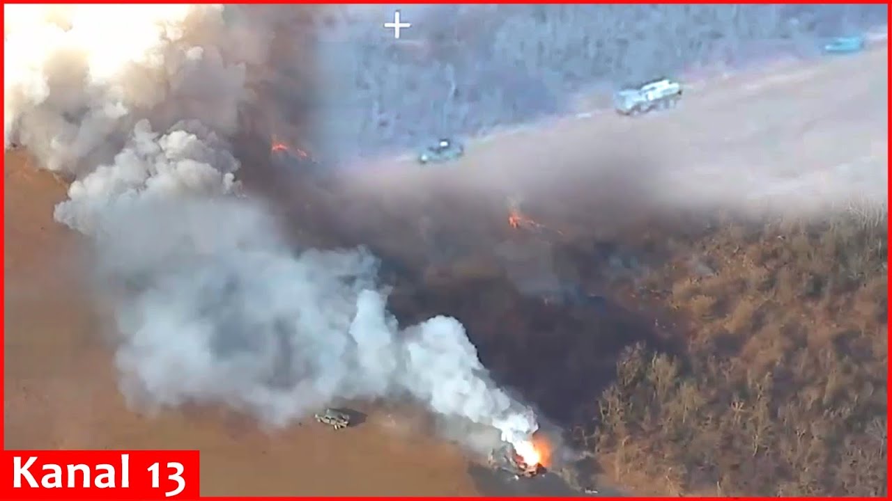 Russian troop blew up and destroyed the US-provided HIMARS - moment of hitting of  HIMARS