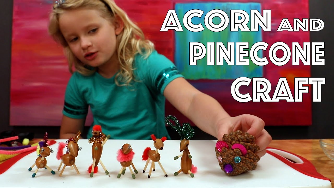 Forest Craft for Kids:  Acorn and Pinecone Animals
