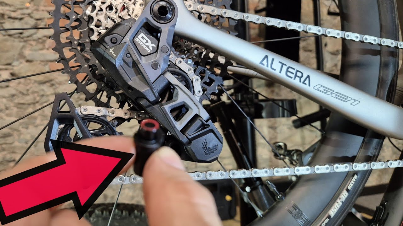 This A-B cage lock can screw the shifting on Sram Transmission derailleur. Troubleshooting.