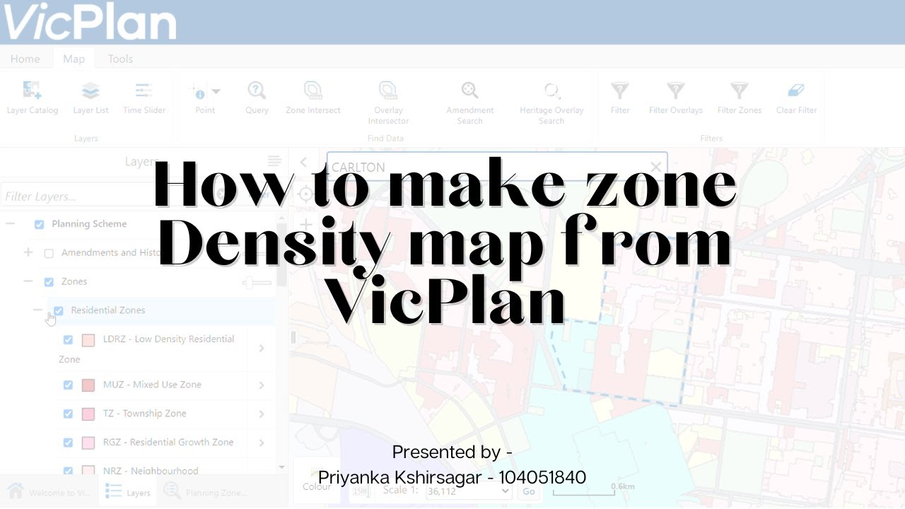 How to make zone Density map from VicPlan?