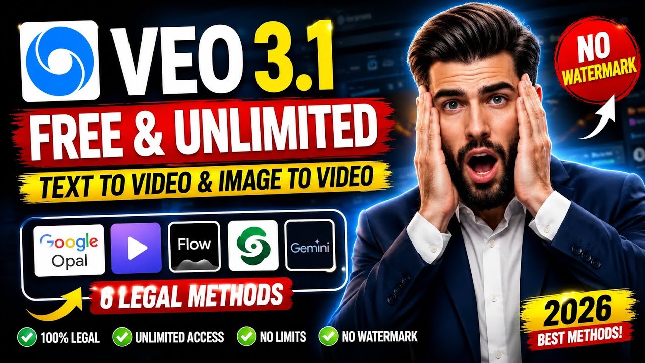 VEO 3.1 FREE Unlimited Access (No Watermark) &ndash; 6 Legal Methods